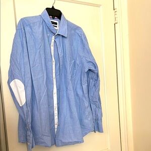 Cotefiel Blue Button-Up Shirt size: 46 US/ UK XXL